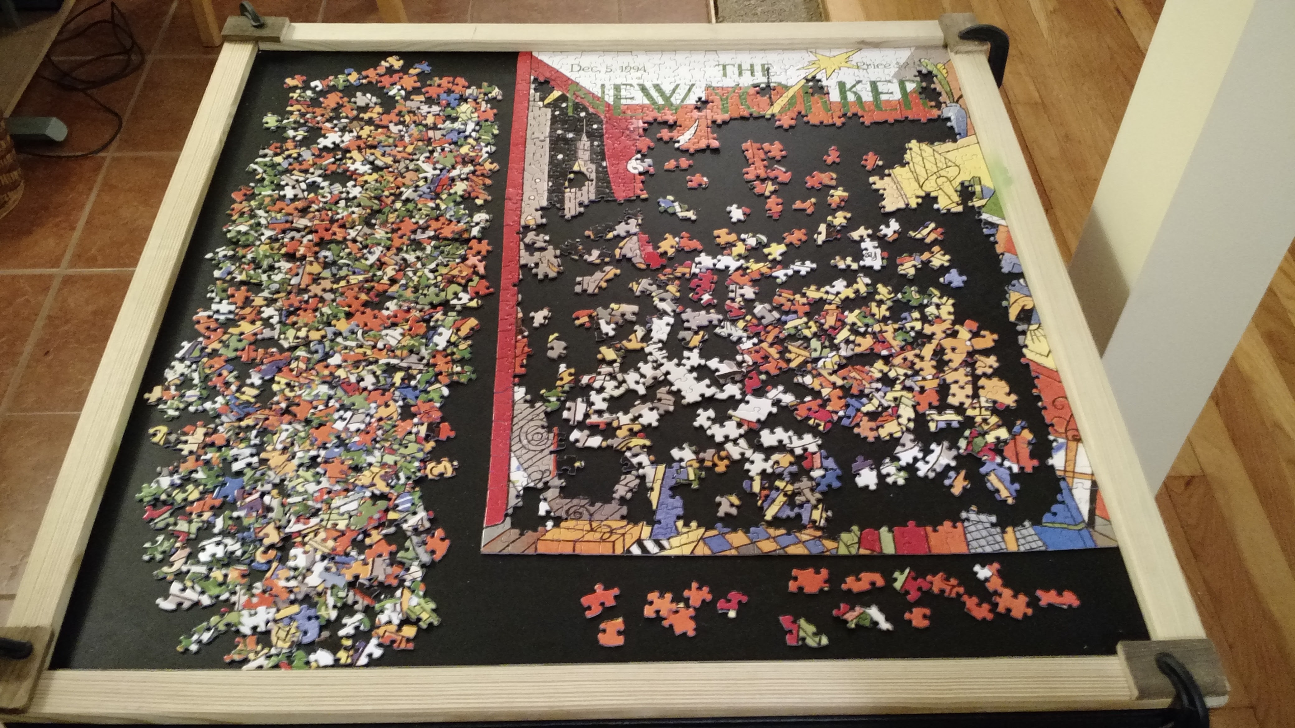Using the edges to support the puzzle