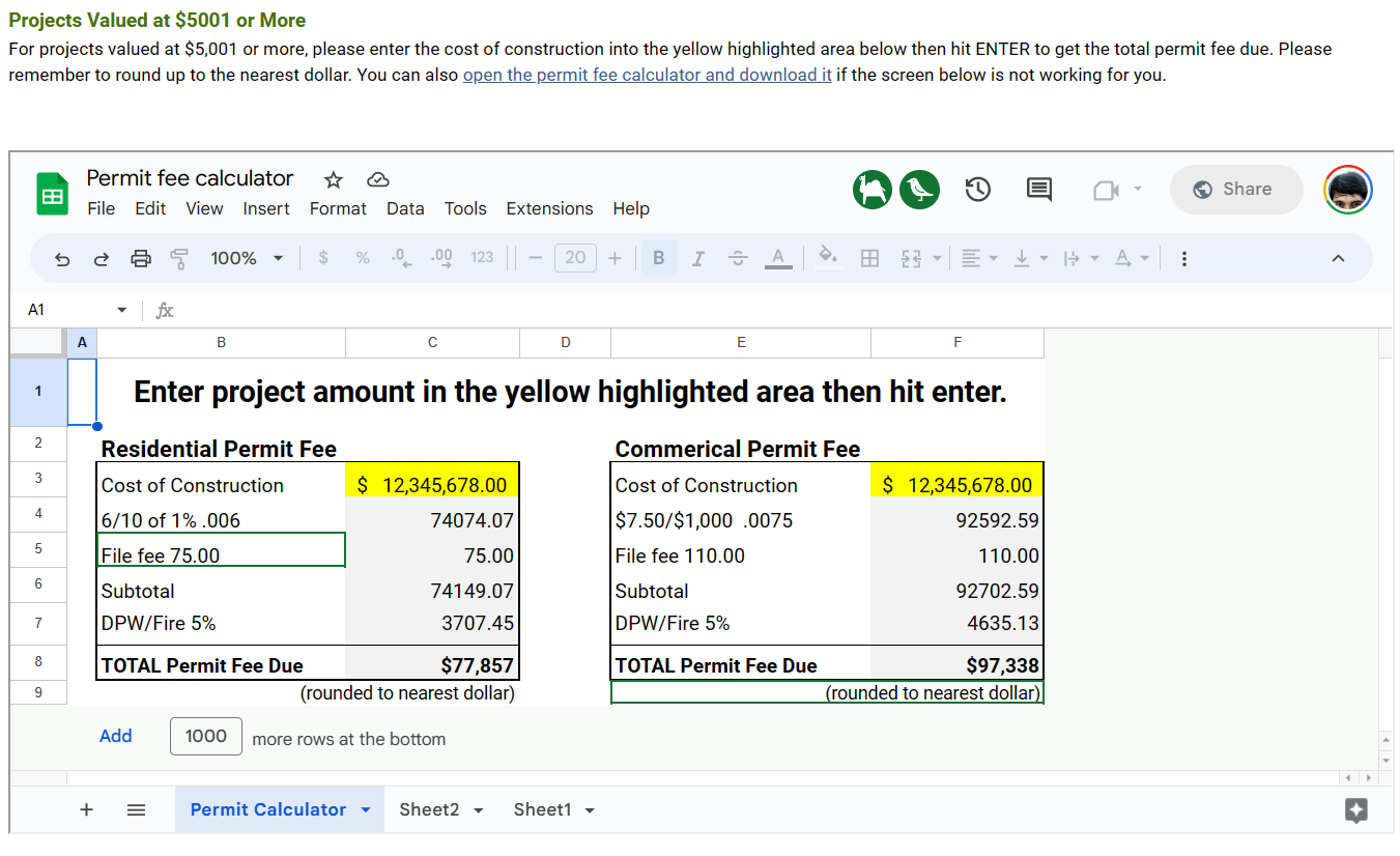 ChatGPT Permit Calculator