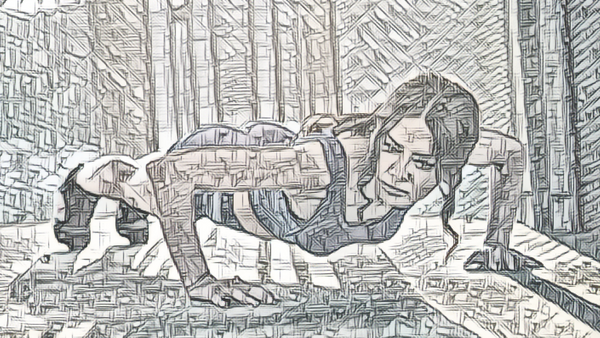 photo of woman doing a pushup